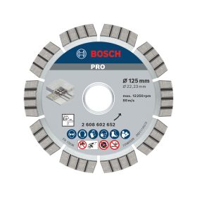   Bosch PRO Concrete gyémánt vágókorong, 125x22,23 mm, vasbeton, beton