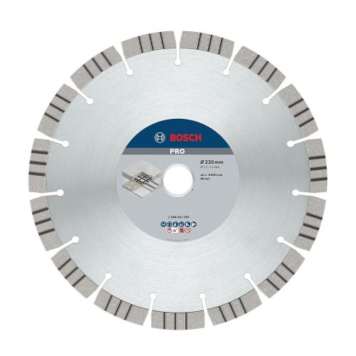 Bosch PRO Concrete gyémánt vágókorong, 230x22,23 mm, vasbeton, beton