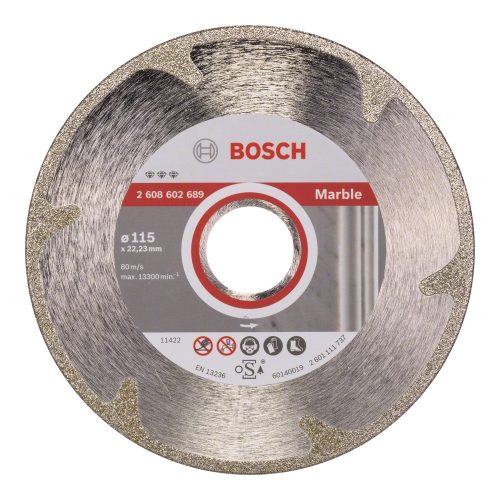Bosch PRO Marble galvanizált gyémánt vágókorong, 115x22,23 mm, márvány
