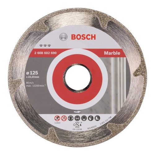 Bosch PRO Marble galvanizált gyémánt vágókorong, 125x22,23 mm, márvány