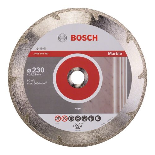 Bosch PRO Marble galvanizált gyémánt vágókorong, 230x22,23 mm, márvány