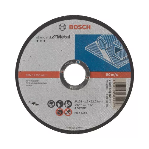 Bosch PRO egyenes vágókorong, 125x1,6x22,23 mm, fémhez
