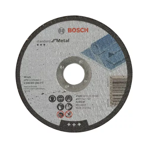 Bosch PRO egyenes vágókorong, 125x2,5x22,23 mm, fémhez