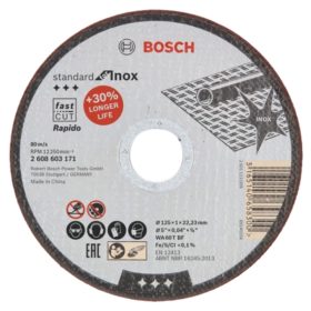   Bosch PRO egyenes vágókorong, 125x1x22,23 mm, inoxhoz, fémhez