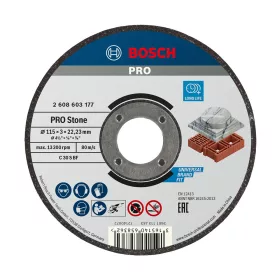   Bosch PRO egyenes Stone vágókorong, 115x3x22,23 mm, üreges tégla, márvány