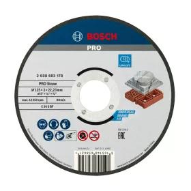   Bosch PRO egyenes Stone vágókorong, 125x3x22,23 mm, üreges tégla, márvány