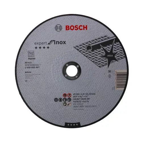 Bosch PRO egyenes vágókorong, 230x1,9x22,23 mm, inoxhoz, fémhez