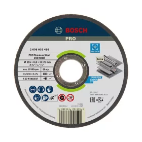   Bosch PRO egyenes vágókorong, 115x0,8x22,23 mm, inoxhoz, fémhez