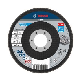   Bosch PRO X571 legyezőtárcsa, 115 mm, G40, inoxhoz, fémhez