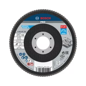   Bosch PRO X571 legyezőtárcsa, 115 mm, G120, inoxhoz, fémhez