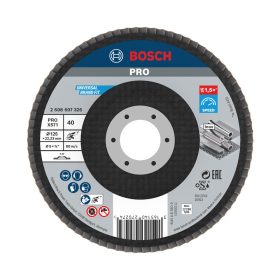   Bosch PRO X571 legyezőtárcsa, 125 mm, G40, inoxhoz, fémhez