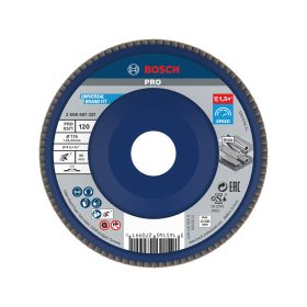   Bosch PRO X571 legyezőtárcsa, 115 mm, G120, inoxhoz, fémhez