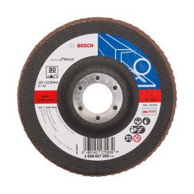   Bosch EXPERT X551 legyezőtárcsa fémhez, egyenes, üvegszövet alátéttányér, Zirkon 125mm, G80