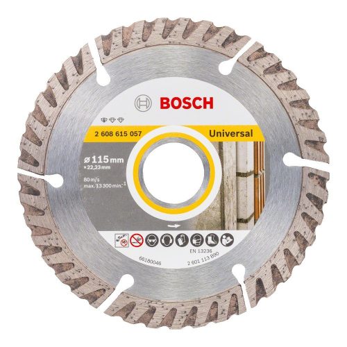 Bosch PRO gyémánt vágókorong, 115x22,23 mm, vasbeton, tégla, márvány, csempe, vas