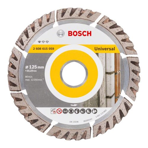 Bosch PRO gyémánt vágókorong, 125x22,23 mm, vasbeton, tégla, márvány, csempe, vas 10 db