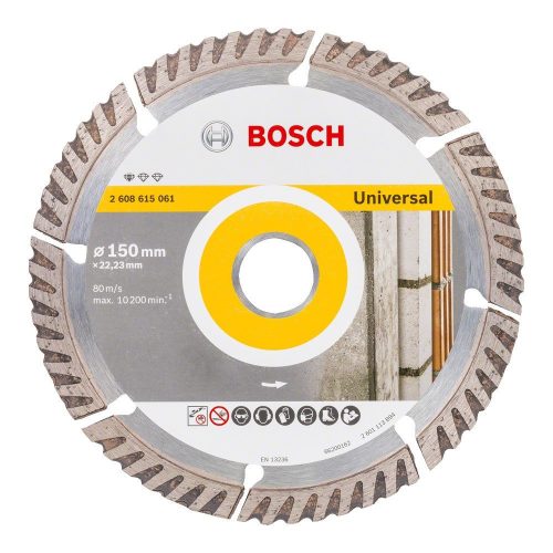 Bosch PRO gyémánt vágókorong, 150x22,23 mm, vasbeton, tégla, márvány, csempe, vas