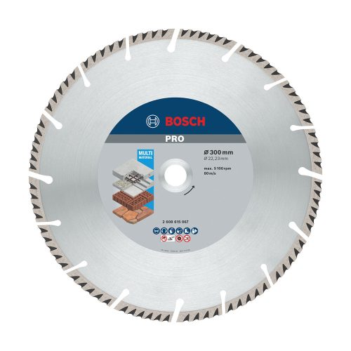 Bosch PRO gyémánt vágókorong, 300x22,23 mm, vasbeton, tégla, márvány, csempe, vas