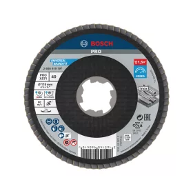   Bosch PRO X571 X-LOCK, M14 legyezőtárcsa, 115 mm, G40, fémhez, inoxhoz