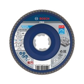   Bosch PRO X571 X-LOCK, M14 legyezőtárcsa, 115 mm, G40, fémhez, inoxhoz