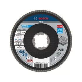   Bosch PRO X571 X-LOCK, M14 legyezőtárcsa, 115 mm, G120, fémhez, inoxhoz