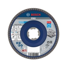   Bosch PRO X571 X-LOCK, M14 legyezőtárcsa, 125 mm, G40, fémhez, inoxhoz