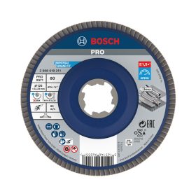   Bosch PRO X571 X-LOCK, M14 legyezőtárcsa, 125 mm, G80, fémhez, inoxhoz