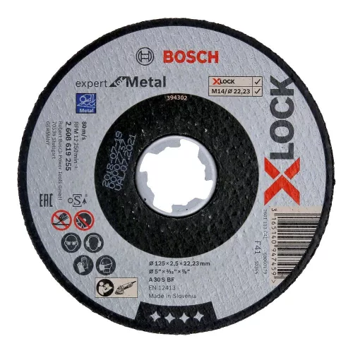 Bosch PRO Metal X-LOCK, M14 vágókorong, 125x2,5x22,23 mm, fémhez
