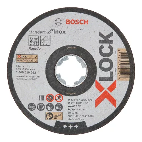 Bosch PRO Stainless Steel and Metal X-LOCK, M14 vágókorong, 125x1x22,23 mm, fémhez, inoxhoz