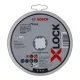 Bosch PRO X-LOCK, M14 vágókorong készlet fémdobozban, 125x1x22,23 mm, fémhez, inoxhoz 10 db