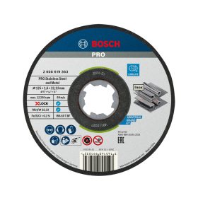   Bosch PRO X-LOCK, M14 vágókorong készlet fémdobozban, 125x1,6x22,23 mm, fémhez, inoxhoz 10 db