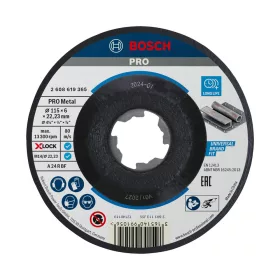   Bosch PRO Metal X-LOCK, M14 hajlított csiszolótárcsa, nagyolótárcsa 115x6x22,23 mm, fémhez