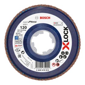   Bosch EXPERT Metal X551 X-Lock legyezőtárcsa 115mm, 22,23 G120 sarokcsiszolókhoz