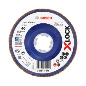   Bosch EXPERT Metal X551 X-Lock legyezőtárcsa 125mm, 22,23 G40 sarokcsiszolókhoz