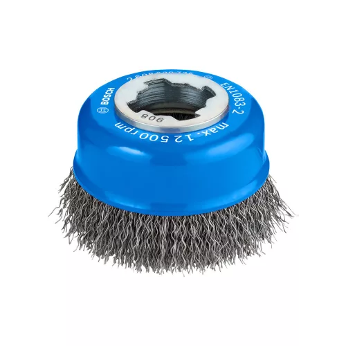 Bosch PRO Metal clean X-LOCK hullámos fazékkefe, 75x0,3 mm, fémhez