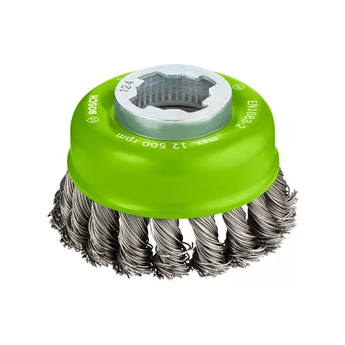 Bosch PRO Stainless Steel heavy X-LOCK fonott fazékkefe, 75x0,5 mm, fémhez, inoxhoz