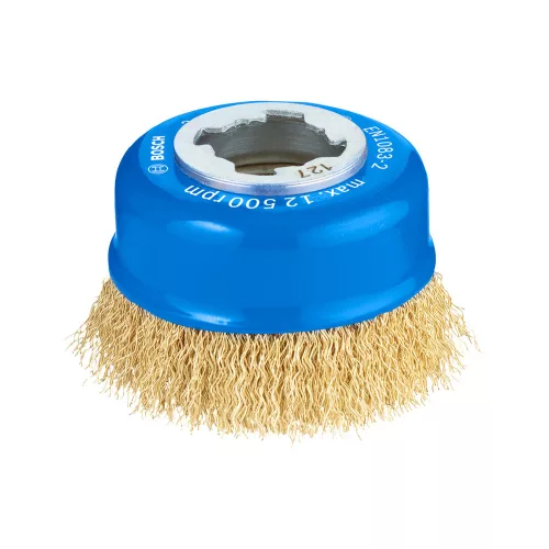 Bosch PRO Metal clean X-LOCK hullámos fazékkefe, 75x0,3 mm, fémhez