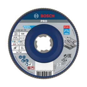   Bosch PRO X571 X-LOCK, M14 legyezőtárcsa, 125 mm, G120, fémhez, inoxhoz
