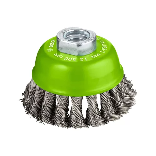 Bosch PRO Stainless Steel heavy fonott fazékkefe, 75x0,5 mm, M14 menetes, fémhez, inoxhoz