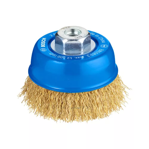 Bosch PRO Multi Material hullámos fazékkefe, 75x0,3 mm, M14 menetes, inoxhoz, színesfémhez