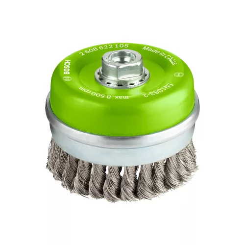 Bosch PRO Stainless Steel heavy fonott fazékkefe, 100x0,35 mm, M14 menetes, fémhez, inoxhoz