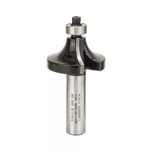 Bosch keményfém lekerekítő maró szár: 12 mm D:36,7 L:19 G:70 R1:12 csapágyas keményfához