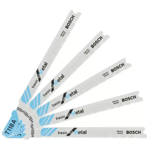 Bosch T 118 A dekopír fűrészlap fémhez 92x1,1/1,5mm 5db/cs