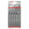 Bosch PRO T101AOF szúrófűrészlap íves vágáshoz, 83 mm, 5 db, kemény fa, parketta