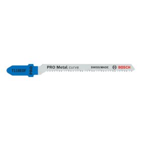   Bosch PRO Metal curve T118EOF szúrófűrészlap íves vágáshoz, 83 mm, 5 db, fémhez