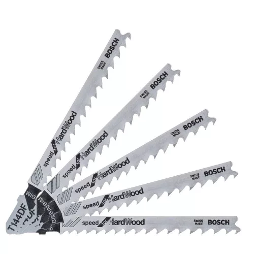 Bosch PRO Hardwood fast T144DF szúrófűrészlap, 100 mm, 5 db, keményfa, faforgácslap
