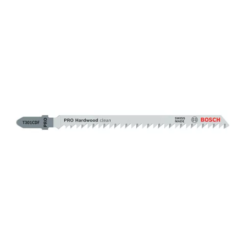 Bosch PRO Hardwood clean T301CDF szúrófűrészlap, 117 mm, 5 db, keményfa, farostlemez