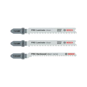   Bosch PRO laminate szúrófűrészlap készlet, T alakú befogószár, 3 részes, parketta, PVC