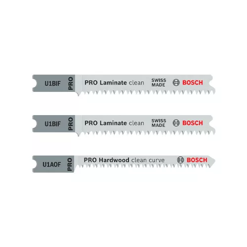 Bosch PRO laminate szúrófűrészlap készlet, U befogószár, 3 részes, parketta,PVC
