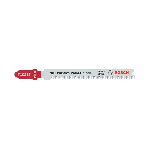 Bosch PRO Plastics PMMA clean T102BF szúrófűrészlap, 92 mm, 5 db, műanyaghoz