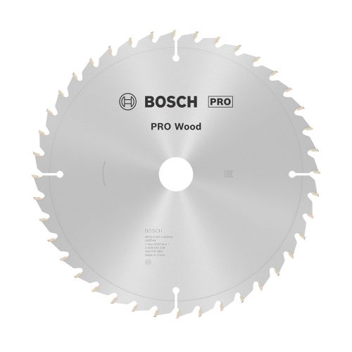 Bosch PRO Wood körfűrészlap, 254x2x30 mm 40 fog, kemény fa, rétegelt lemez, forgácslap